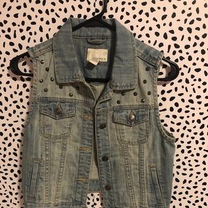 Forever 21 jean studded vest
